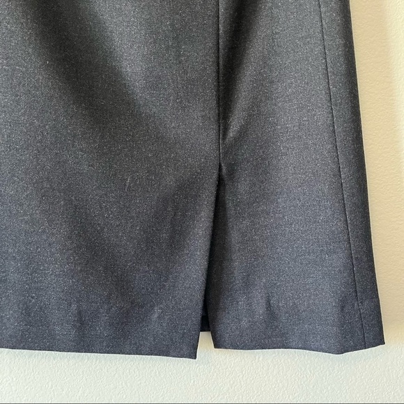Falconnable Wool Pencil Suit Skirt Charcoal Gray Size 2 Lined Professional Work - Picture 6 of 9